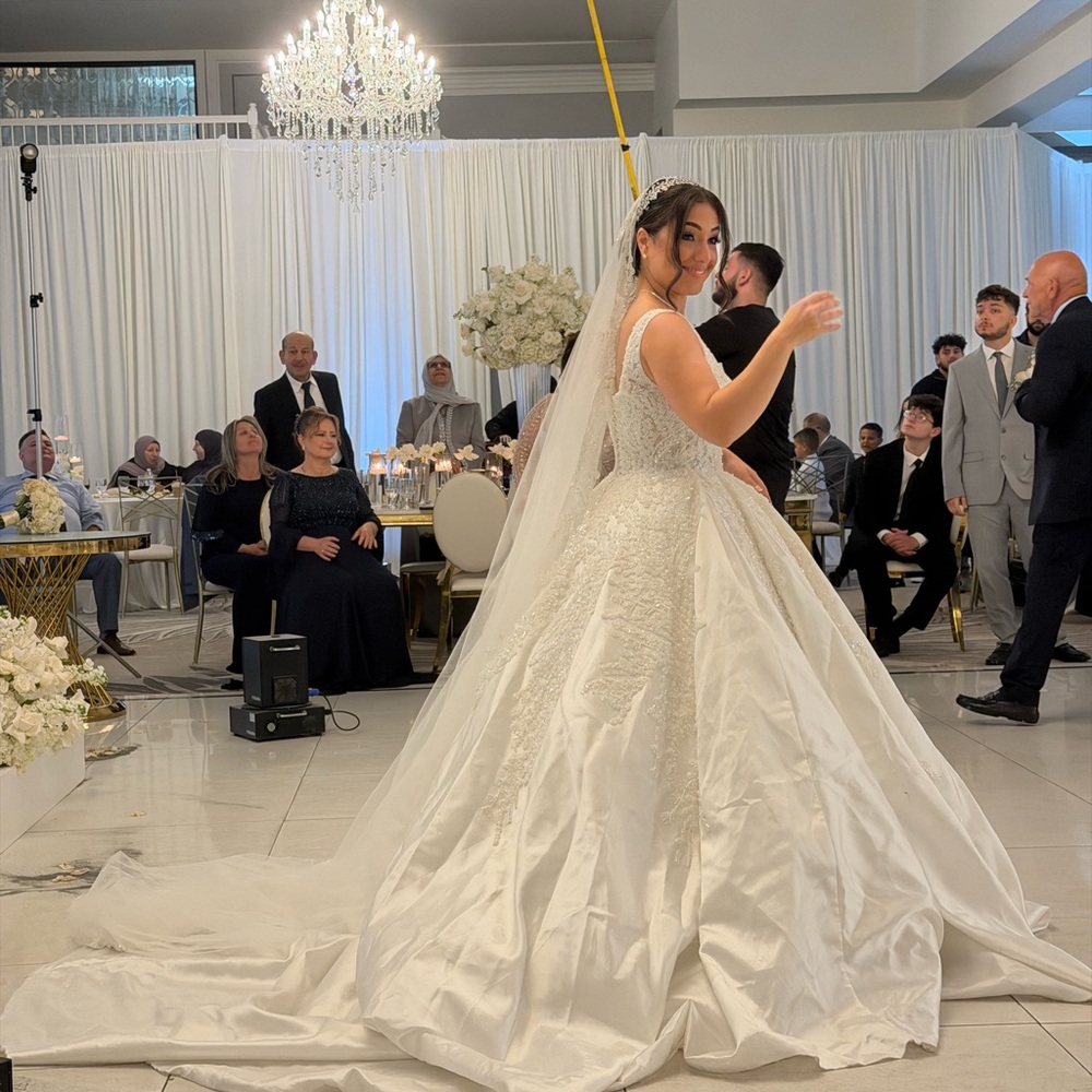 Elegant White Wedding Gown